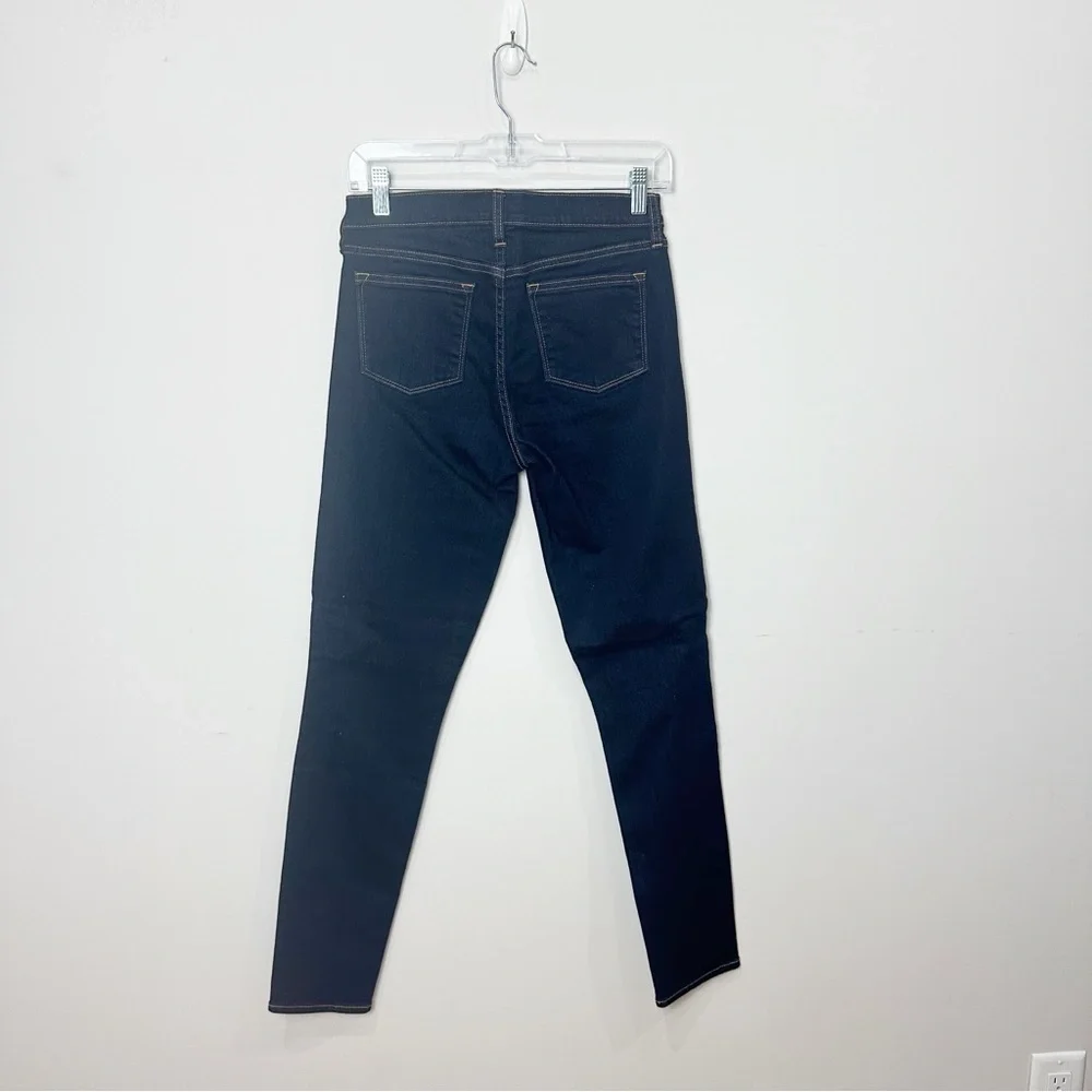 Jcrew Mid Rise Skinny Jeans Dark Wash Blue Denim Stretch